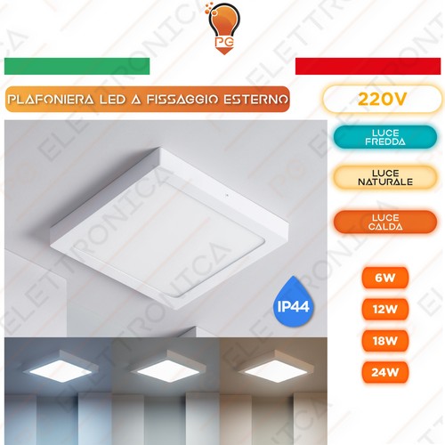 Plafonnier led carré montage - plafonnier,