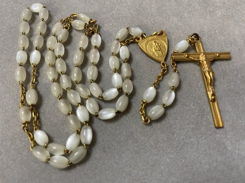 Ancien chapelet nacre crucifix - ancien,
