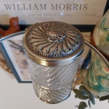 Ancien Poudrier Cristal Art