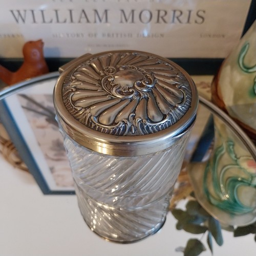 Ancien poudrier cristal - ancien, art