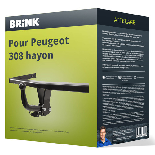 Attelage pour peugeot 308 - attelage,
