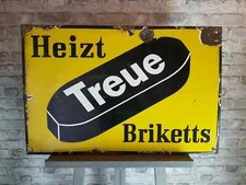 BRIQUETTES FIDÈLES Plaque émaillée 28.1x18.7x0.4" (72x48x1cm) Belle décoratio...