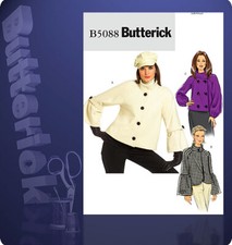 ??✂5088 PATRON BUTTERICK CREATION VESTE ORIGINALE COL MONTANT  34 AU 48