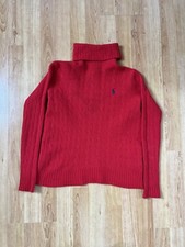 pull ralph lauren femme rouge col roulé