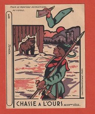 CARTON A DECOUPER ET A ARTICULER - PHOSPHATINE FALIERES - CHASSE A L'OURS