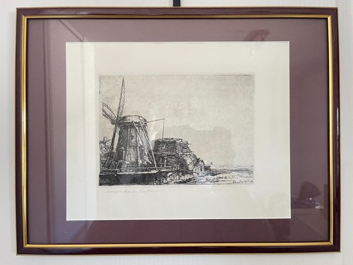 Ancienne gravure moulin - ancienne, à