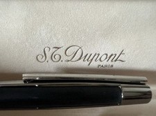 Stylo À Bille DUPONT DEFI Noir Finition Palladium Écrit Avec Étui