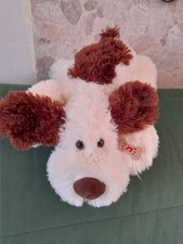 C5/  Doudou Peluche 35cm Chien Allongé Beige Marron Gipsy