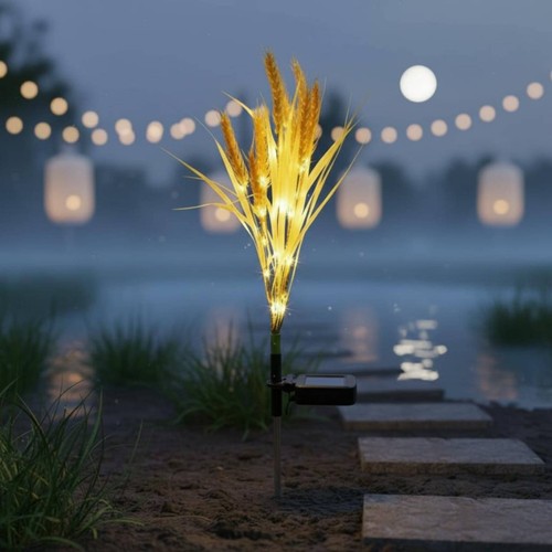 Têtes lampe solaire fleur - lampe,