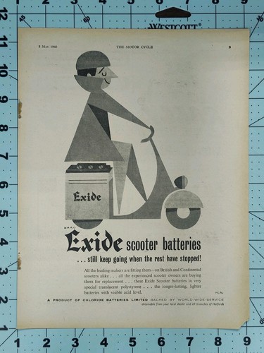 1960 exide scooter batteries - exide,