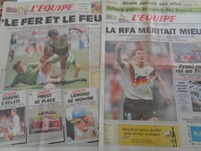 💥Journal l'équipe - Allemagne Champion du Monde 1990 Finale Allemagne Argentine