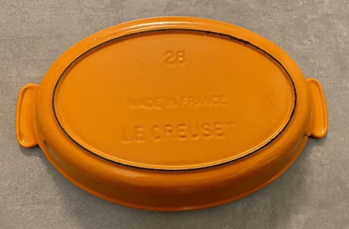 Plat ovale 28cm orange fonte - ovale,
