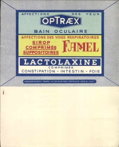 Postcard advertising optraex - postcard,