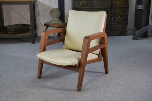 Fauteuil moderniste acajou - fauteuil,