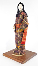 Poupée japonaise vintage kimono geisha maiko artisanat folklorique traditionnel