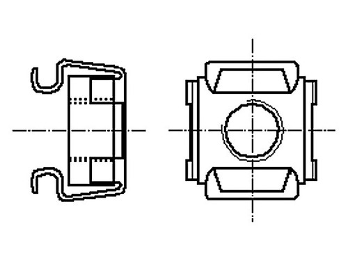 écrou cage b5 bn3307 - x, b5/bn3307