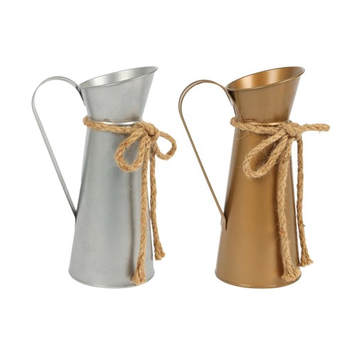 Vase fer rustique vintage - en,