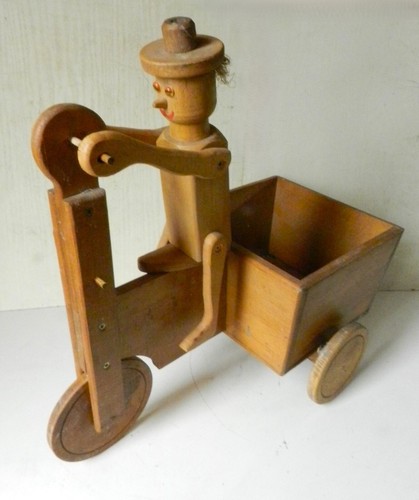 Ancien jouet chariot - ancien, bois