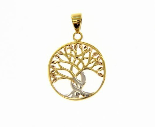 Pendentif jaune blanc rose - pendentif, or