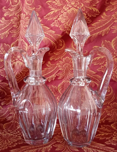 Paire carafes cristal - en,