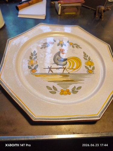 Assiette octogonale - assiette, en