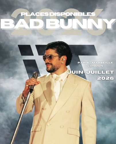 Places concert bad bunny - bunny, paris