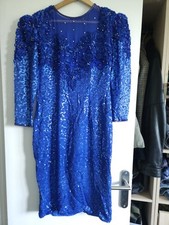 robe bleu à sequins taille Us