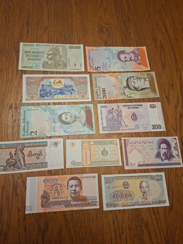 Pays monde 11 billets - -pays,
