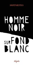 Homme noir sur fond blanc -