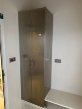 Salle Blanche Armoire de Vestiaire Acier Inox 2-flg. 60x50x200cm