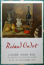 Roland OUDOT 1959 Affiche originale lithographie Mourlot Exposition Galerie Weil