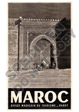Tourisme MAROC Circa 1940 - RABAT - Affiche A3 Fac Simile orientalisme