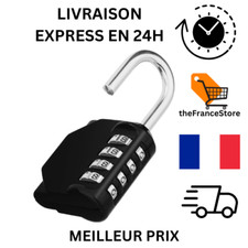 Cadna avec Code à 4 Chiffres Exterieur Noir pour Casier Vestiaire Sport College