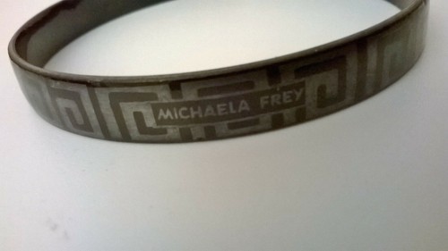 Bracelet rond émail - rond, noir