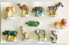 serie de 10 feves safari ou savane aventure 2000 alcara