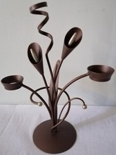 Chandelier / Photophore Déco Contemporain Métal Marron - Bougeoir Design