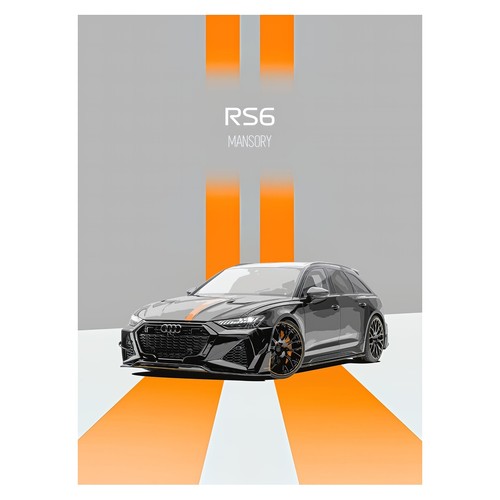 Affiche moderne rs6 mansory - affiche,