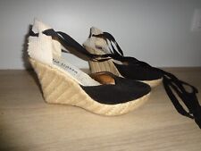 LA SCARPA 36 ESCARPIN COMPENSE TALON BRIDE 8CM SANDALE CONFORT CHAUSSURE BASKET