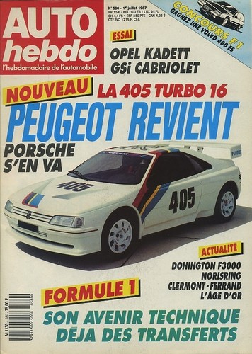 Auto hebdo 580 07 - auto, 01/07/1987