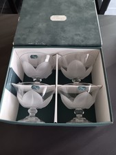 4 oupes à glace   en cristal d'Arques modèle Florence