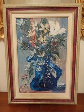 Peinture toile pot de fleurs