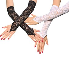 Gants longs en dentelle