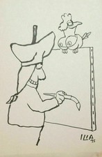 Tableau abstrait encre