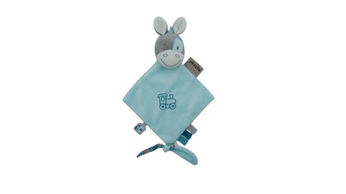 Doudou cheval plat attache