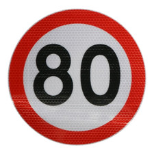 Panneau 80 Km/H Vitesse Warn-Aufkleber Camion Remorque