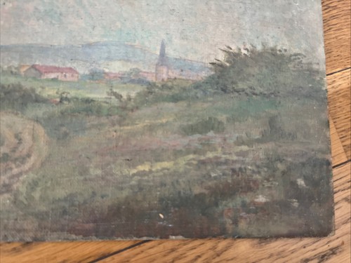 Tableau ancien huile - ancien, paysage
