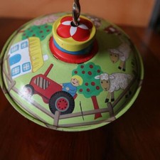 ancien jouet TOUPIE EN TOLE