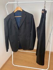 Costume homme Kenzo noir rayé marron taille 50 en laine en bon état