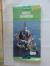 carte  IGN verte  13 Top 100  1 / 100 000 brest quimper   edition 1     1998 *