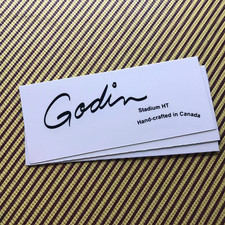 3Pcs Black guitar logo Decals